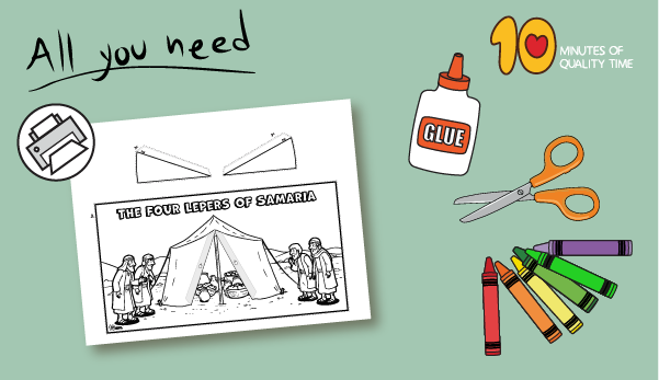 printable four lepers craft