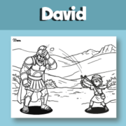 David and Goliath coloring sheet
