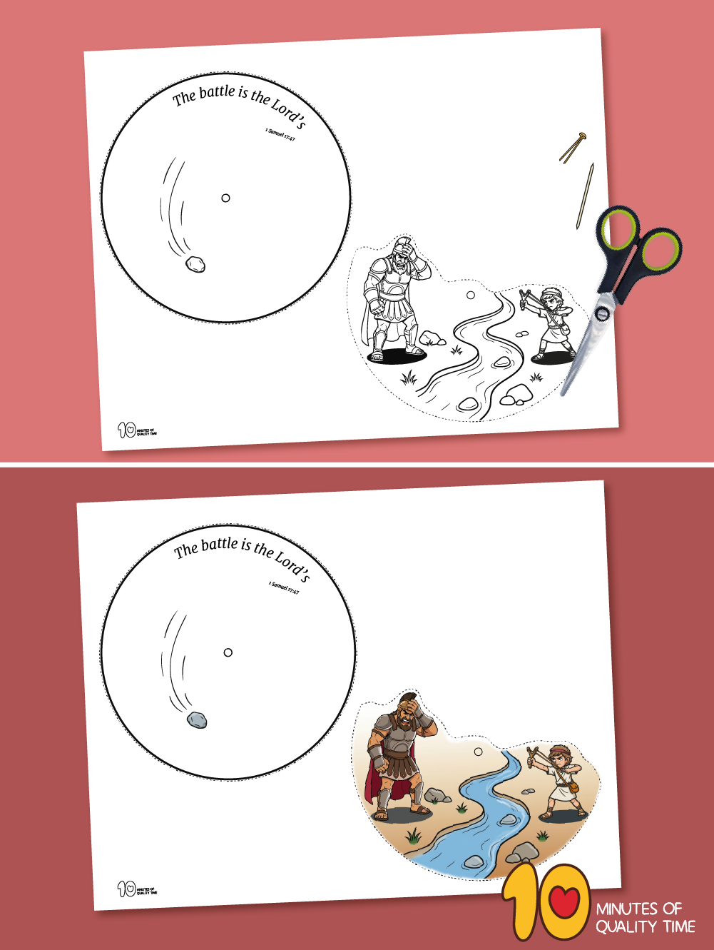 Printable David and Goliath activity sheets