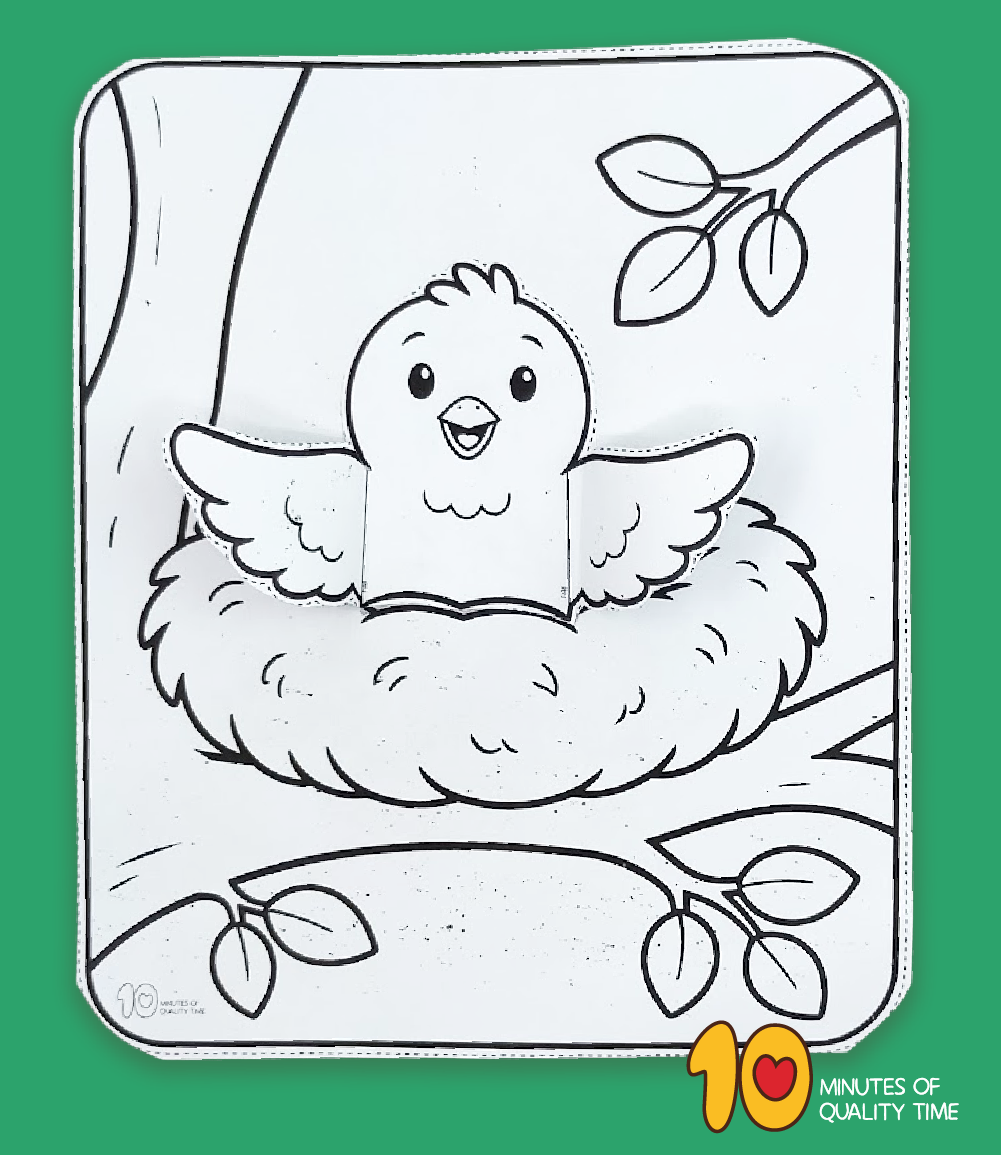 3D bird craft printable