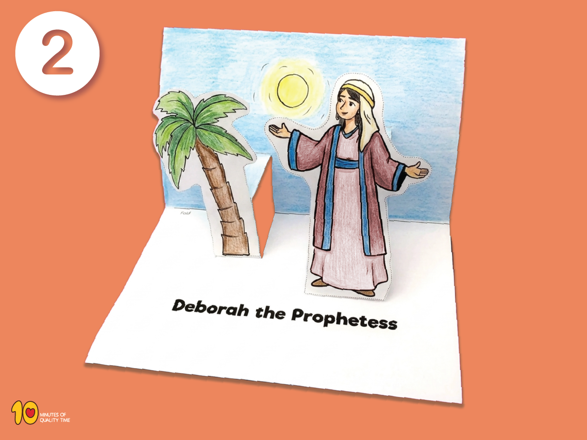 Deborah the Prophetess printable Bible craft for kids Deborah the Prophetess printable Bible craft for kids