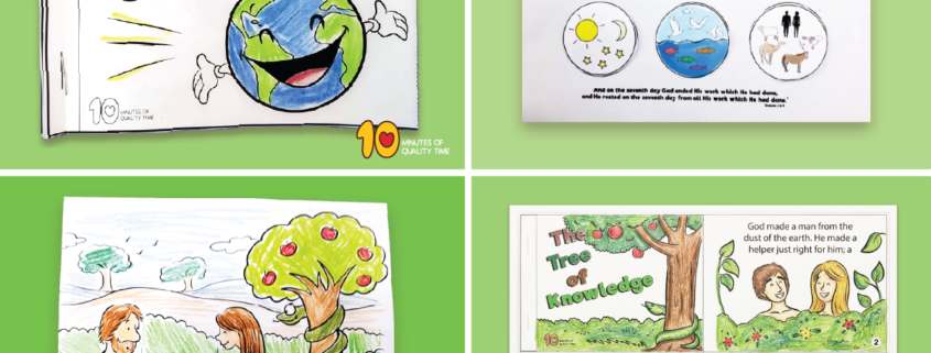 Printable Creation story foldable mini book craft for Sunday School children