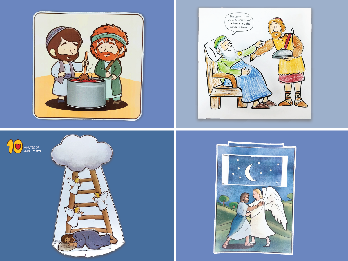 Jacob Bible Crafts for Sunday School Kids + Free Coloring Page