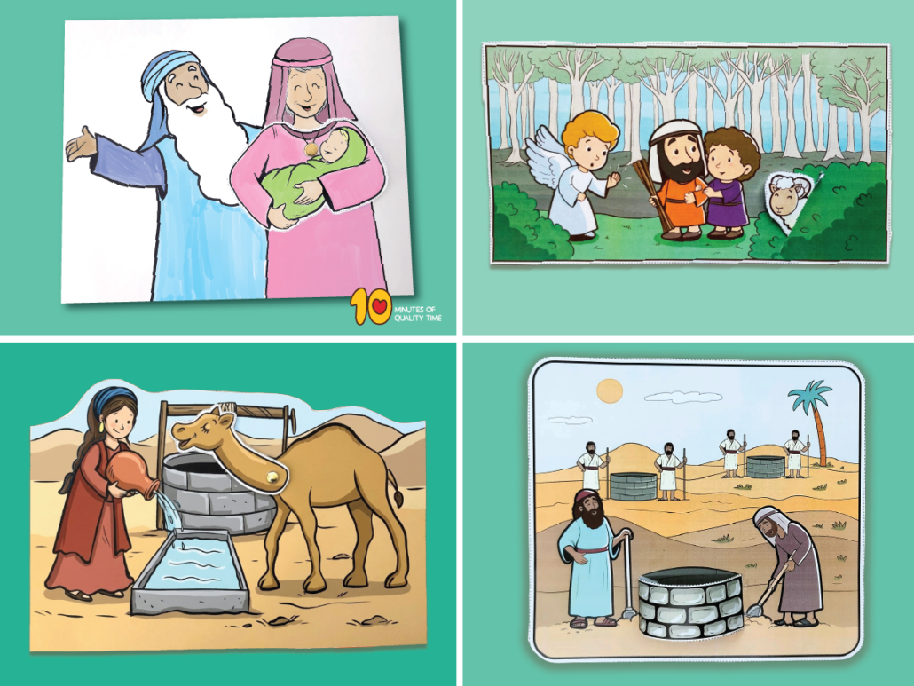 Four printable Isaac Bible crafts for Sunday School