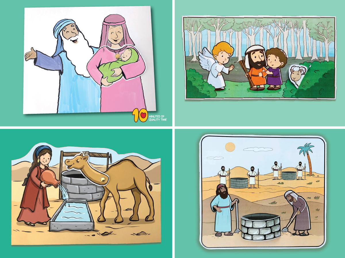 Four printable Isaac Bible crafts for Sunday School
