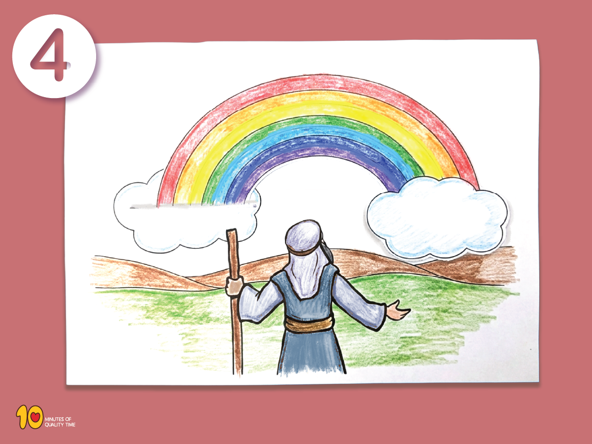 Printable Noah and the rainbow Bible craft illustrating God’s promise after the flood Printable Noah and the rainbow Bible craft illustrating God’s promise after the flood