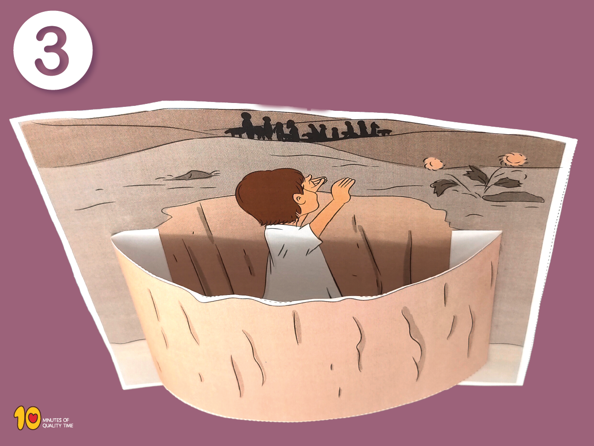 Joseph in the pit printable Bible craft for children