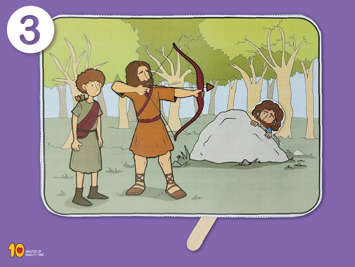 David protecting his sheep printable shepherd craft for children