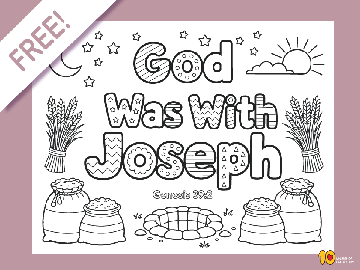 Free God Was With Joseph Genesis 39:2 coloring page