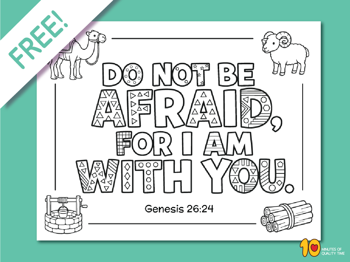 free Genesis 26:24 Isaac blessing coloring page