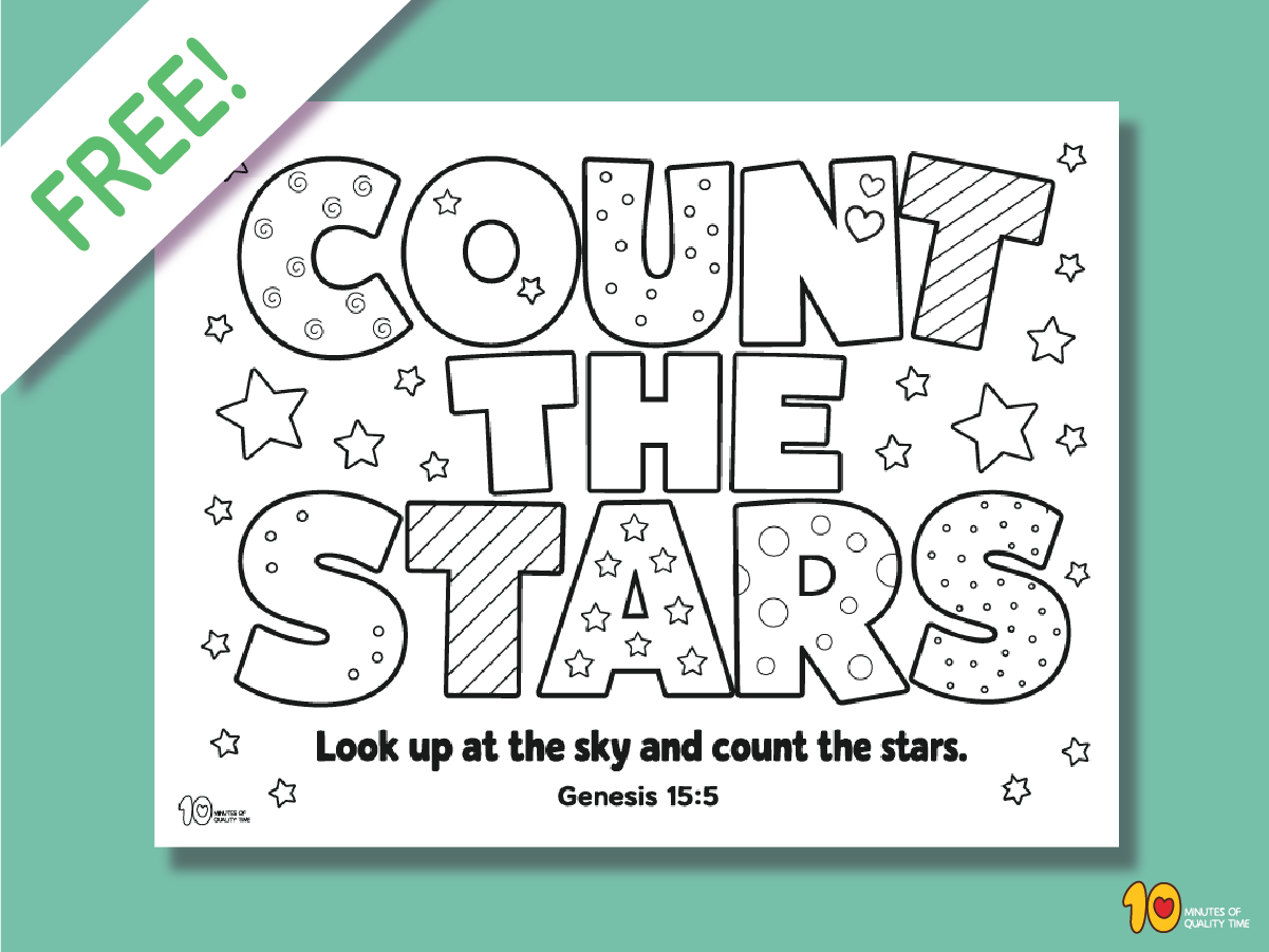Free Count the Stars Coloring Page Free Count the Stars Coloring Page