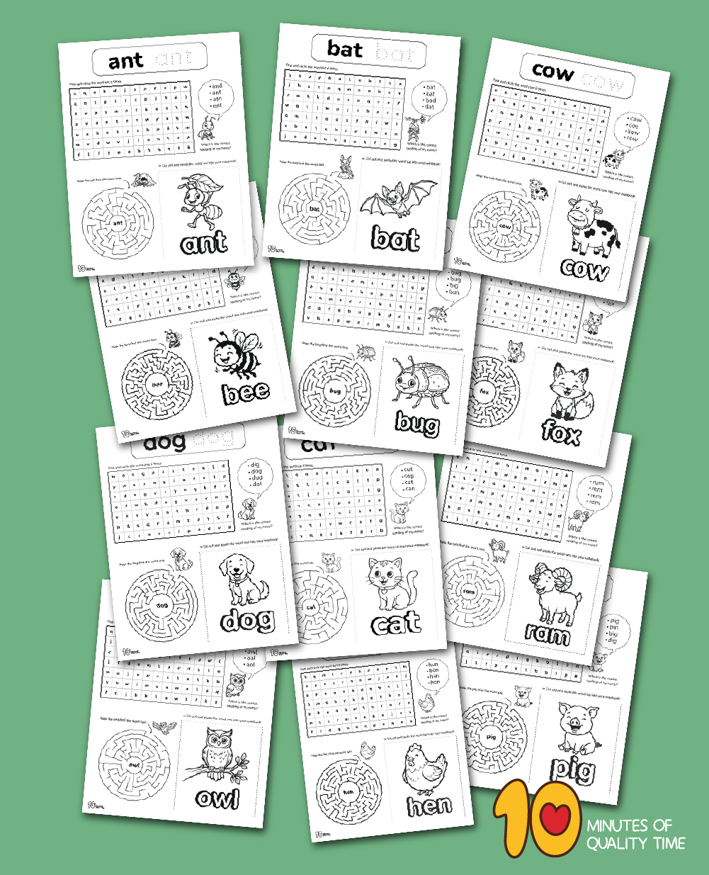 preschool reading worksheets