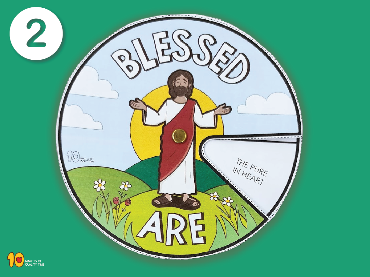 Interactive Beatitudes Bible craft wheel for Sunday School Interactive Beatitudes Bible craft wheel for Sunday School