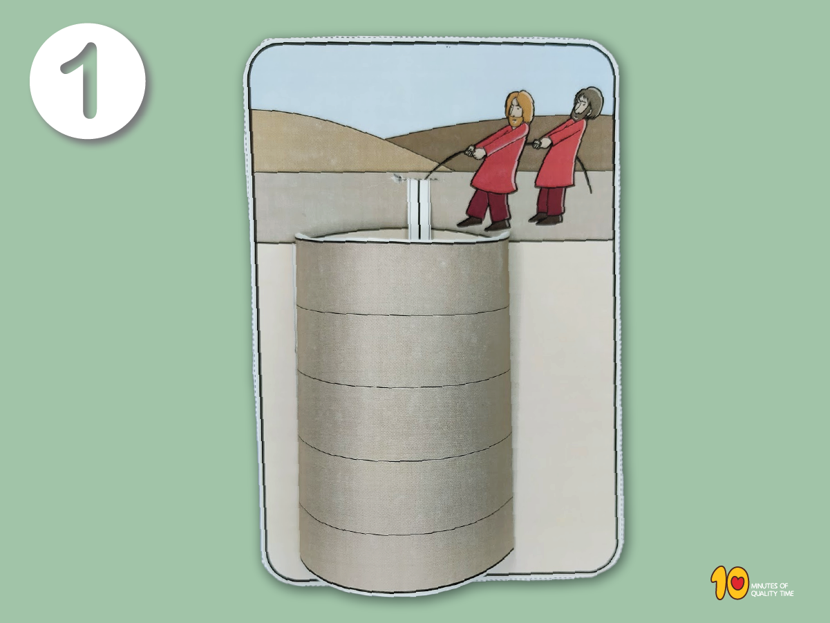 Printable Jeremiah in the cistern interactive Bible craft for kids Printable Jeremiah in the cistern interactive Bible craft for kids