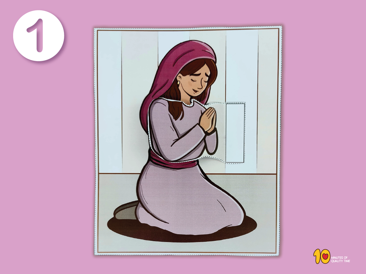 Printable Hannah praying Bible craft for kids Printable Hannah praying Bible craft for kids