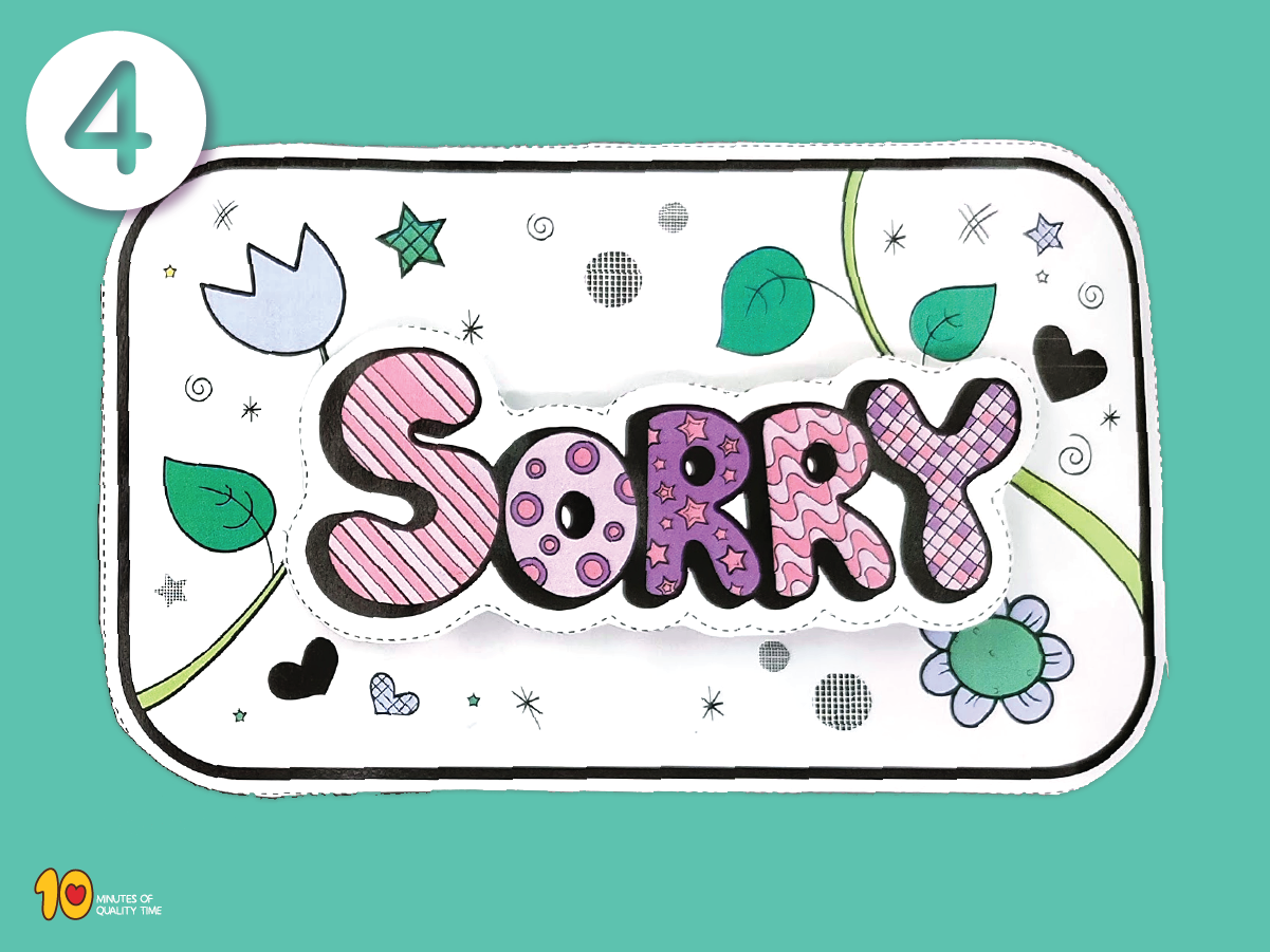 Sorry craft for kids about apology and forgiveness Sorry craft for kids about apology and forgiveness