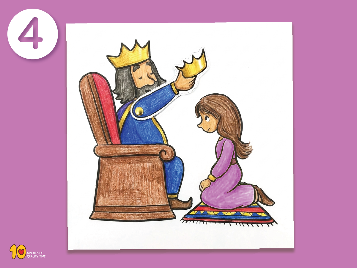 Esther becomes queen printable Bible craft Esther becomes queen printable Bible craft