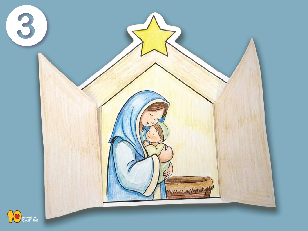 Baby Jesus is born nativity Bible craft for Sunday School Baby Jesus is born nativity Bible craft for Sunday School