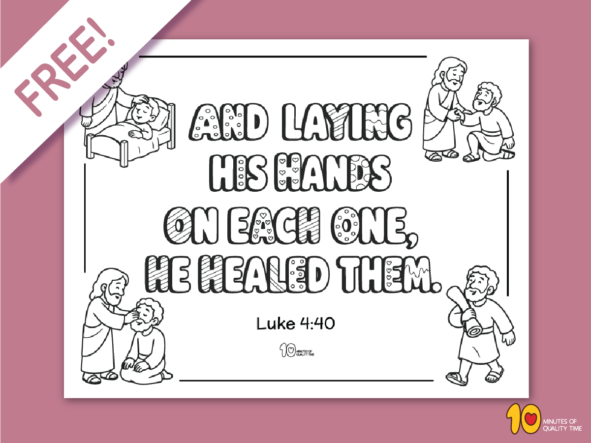 Free Luke 4:40 Jesus healing miracles Bible coloring page for kids Free Luke 4:40 Jesus healing miracles Bible coloring page for kids