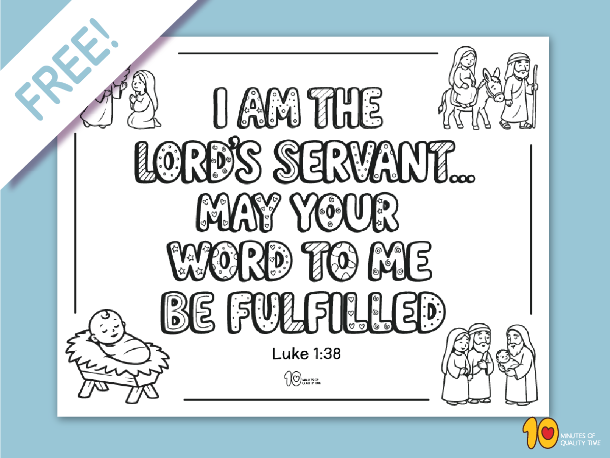 Free Luke 1:38 Mary Mother of Jesus Bible coloring page for kids Free Luke 1:38 Mary Mother of Jesus Bible coloring page for kids