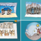 Joshua Bible crafts featuring crossing the Jordan River, the fall of Jericho, Joshua and the wall of Jericho, the sun standing still, and a free Joshua 1:9 coloring page