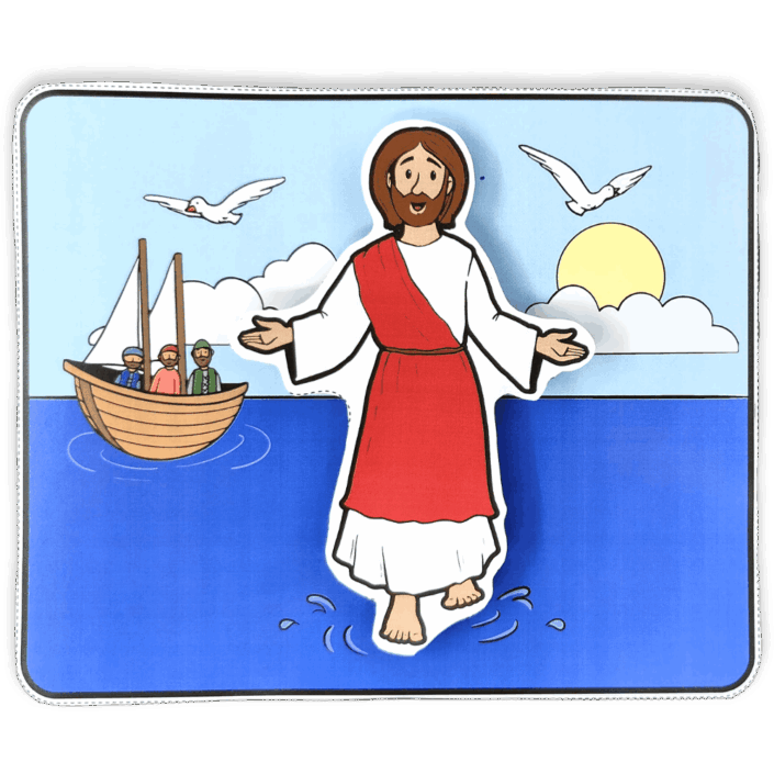 Jesus walks on water
