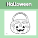 Christmas pumpkin coloring page