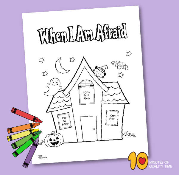 When I am afraid I will trust in you coloring page